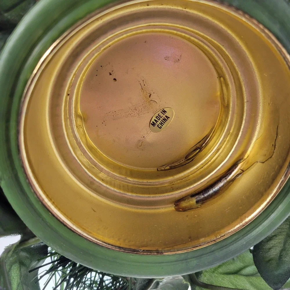 Vintage Gold Church Lantern With‎ Christmas Wreath Accent Decor